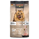 A package of LEONARDO Adult Grain Free Maxi cat food with an image of a cat on the front and product details.