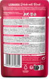 Back view of Leonardo Drink Beef package with text and branding