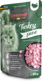 Leonardo Cat Food Turkey pure package with a cat illustration on a white background