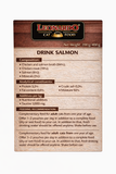 Leonardo cat food drink salmon package with nutritional information on a white background