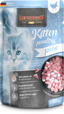 Leonardo Kitten Poultry Pure cat food package with a blue and gray design.