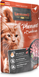 Leonardo cat food package with a cat on the front, featuring pheasant and cranberries.