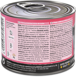 Can of Leonardo cat food Pure Poultry cat food with a pink label with the list of ingredients on a white background