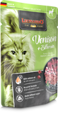 Leonardo cat food package with a green background featuring a cat.
