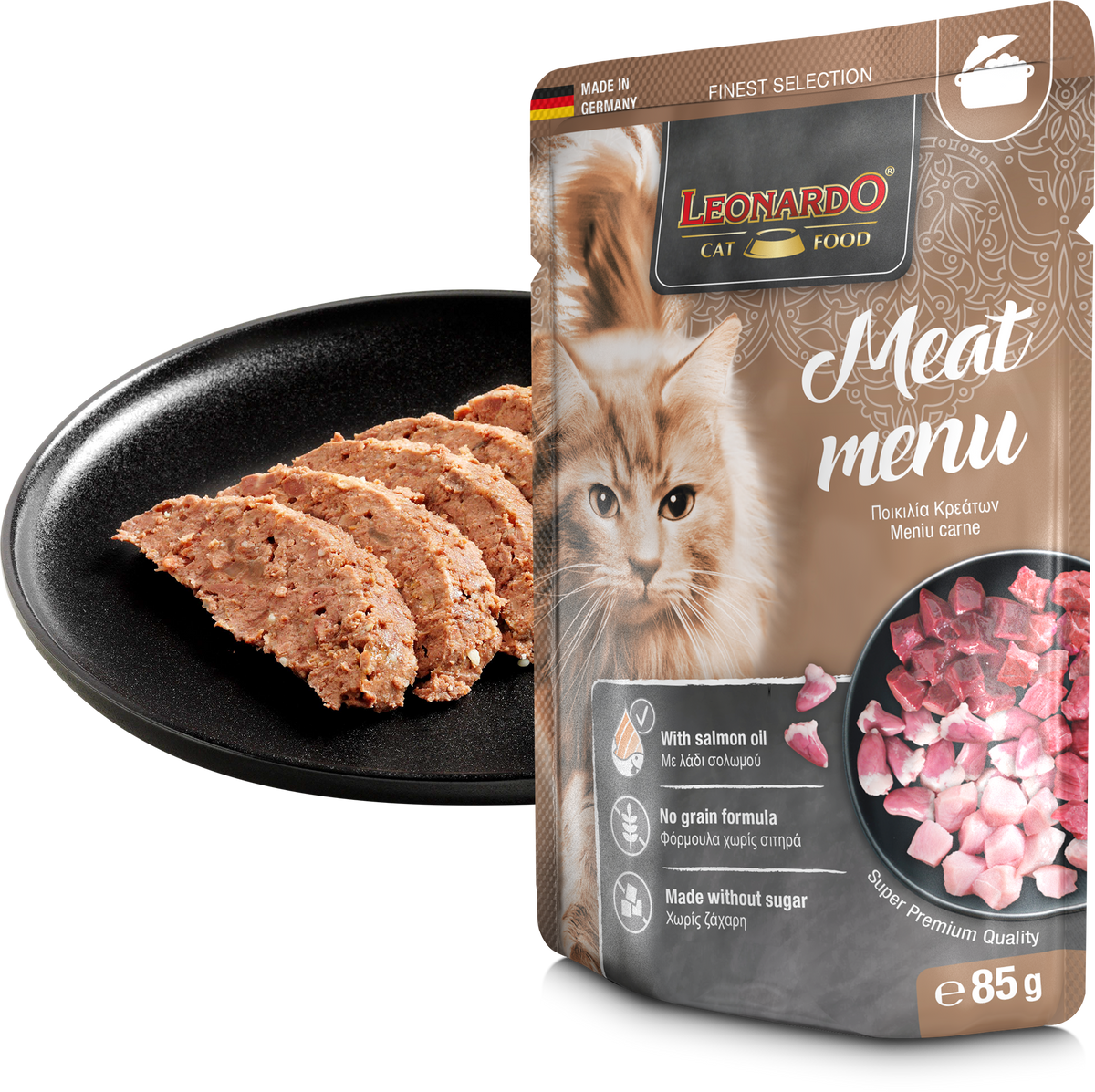 LEONARDO Meat menue Pouch for Cats – Hunter Pet Shop