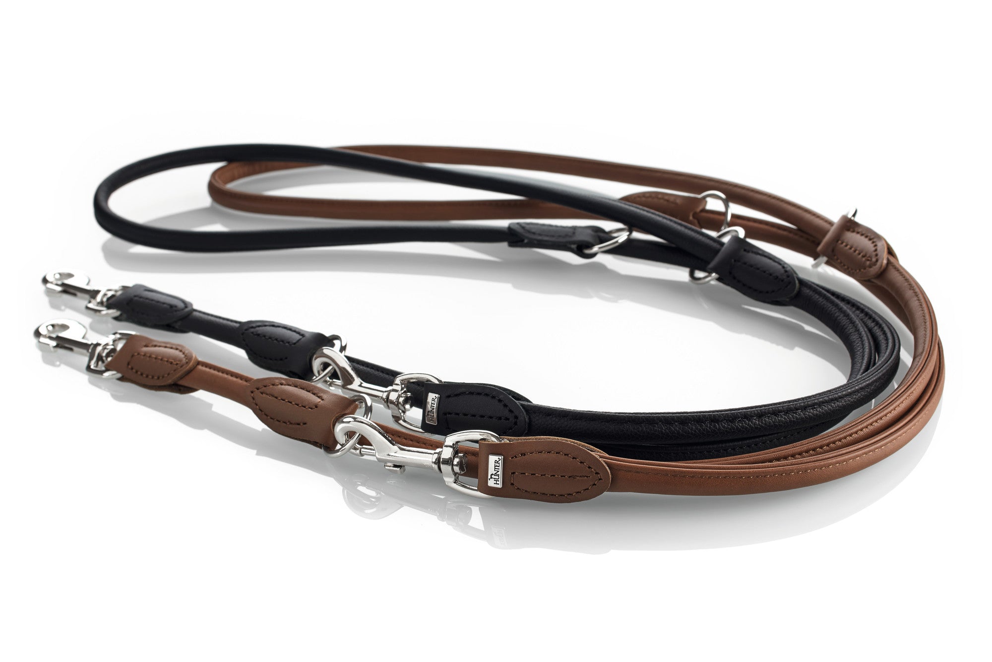 Dog Training Leash Round Soft Elk 10 200 cognac
